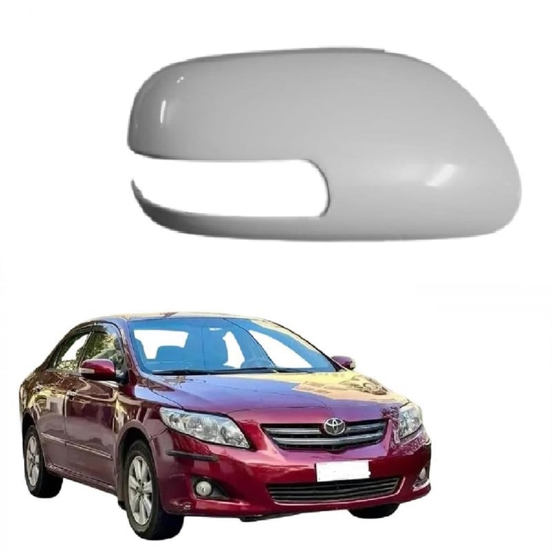 Car Styling - Side View Mirror Cover/Cap compatible with Toyota Corolla Altis E140 10TH GEN, F/L 2008-2014 Year Model Type 1 - UNPAINTED (RIGHT DRIVER SIDE) - Image 1