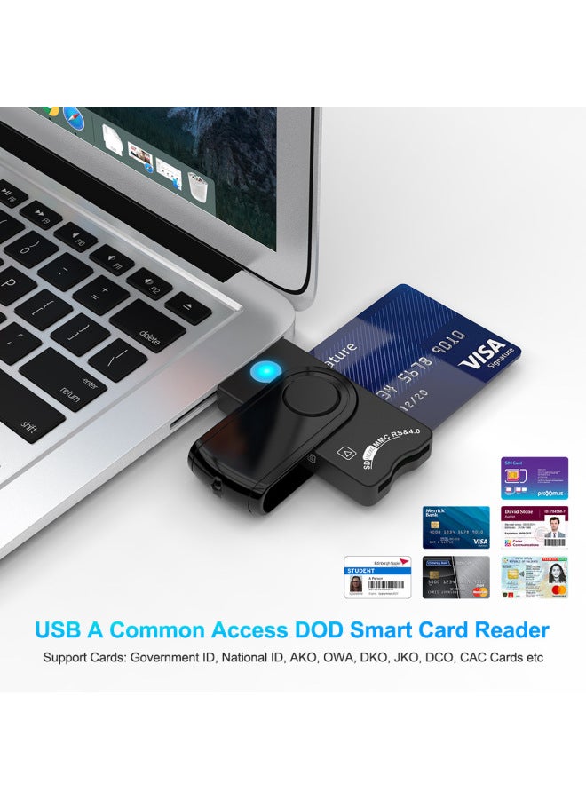 روكيتيك قارئ بطاقات متعدد الوظائف USB 2.0 مع دعم للبطاقات الضريبية الذكية وبطاقات SD وTF وبطاقات SIM - Image 2