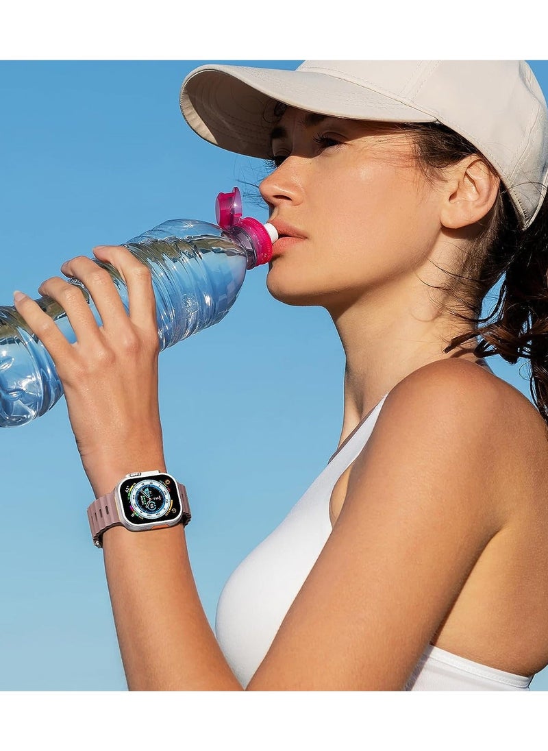 Color Fans - Soft Silicone Ocean Sports Strap Compatible Apple Watch 41mm 40mm 38mm for Men Women, Adjustible Watch Band for Apple Watch SE/Series 9/8/7/6/5/4/3/2/1 - Smokey Mauve - Image 1