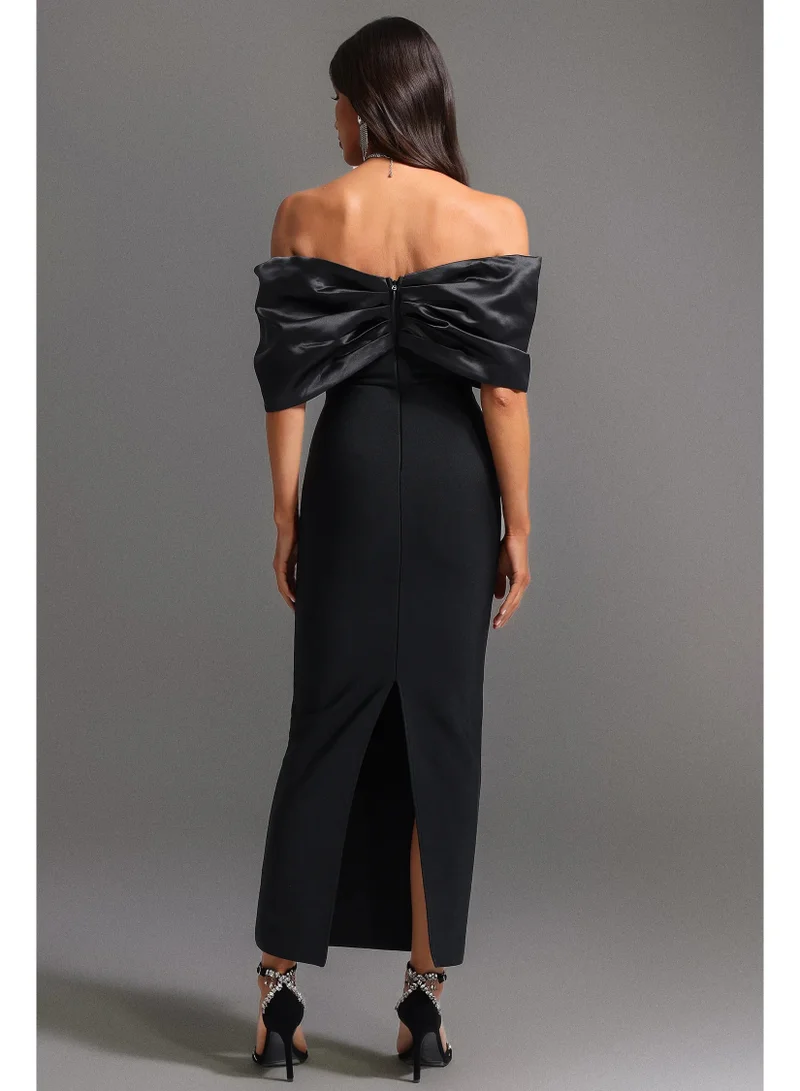 Bella Barnett  Soloma Off-the-Shoulder Diamond Maxi Dress for Women | Best Price UAE