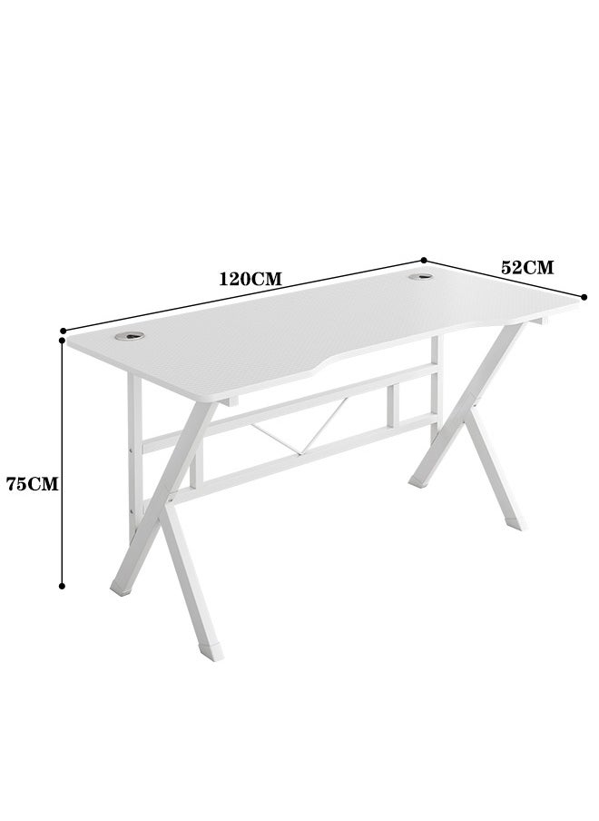 Shofenkei Ergonomic Study Desk Office Desk Spacious 120x75cm Home Office Gaming Desk Study Desk for Modern Homes with Carbon Fibre Surface- Ideal for Students and Gamers