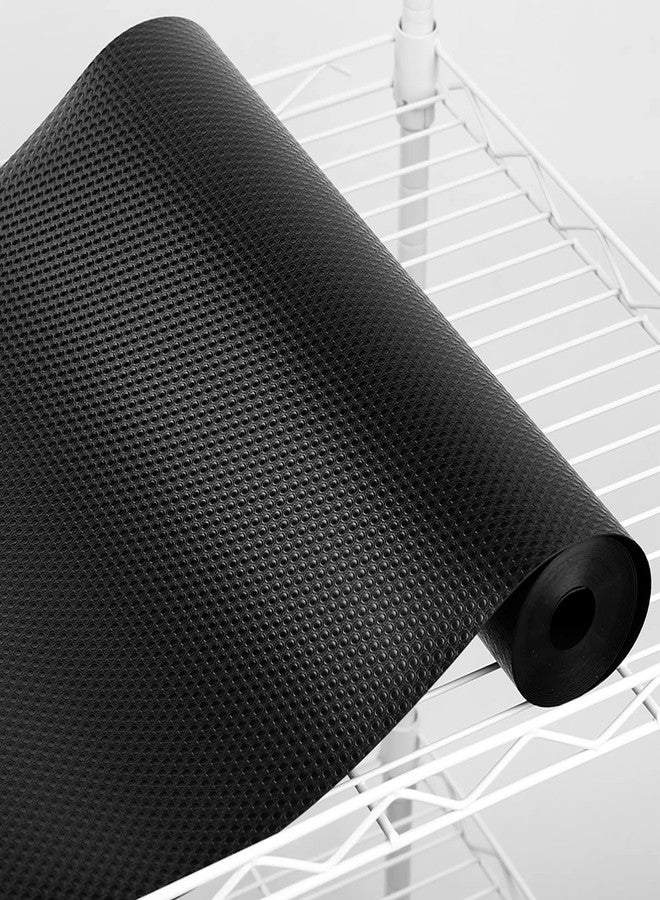 Janeart Thick Shelf Liner 14in Wide: Easy Cutting Pantry Shelf Liner for Wire Shelves - Multi-Size 14" W x 196" L - Waterproof Cabinet Liner Black - Image 1