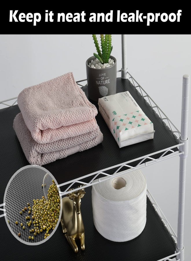 Janeart Thick Shelf Liner 14in Wide: Easy Cutting Pantry Shelf Liner for Wire Shelves - Multi-Size 14" W x 196" L - Waterproof Cabinet Liner Black - Image 2