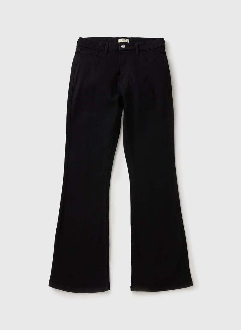 ماتلان Black Bootcut Mid Rise Jeans
