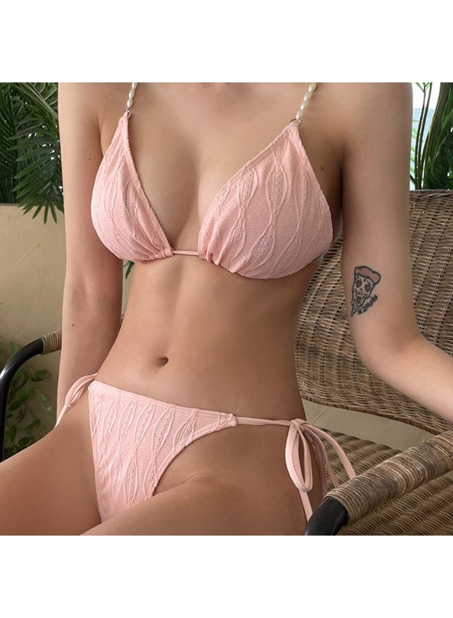 Layali Bikini Three-Point Bikini Triangle Cup Split Swimsuit Strap Slimming Biji - Image 3