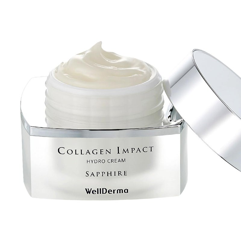 WELLDERMA Sapphire Collagen Impact Hydro Cream 169 floz  Collagen Firming and Hydrating Face Moisturizer Rich Nutrients Healthy Glow Moisture Cream for Wrinkles and Sagging Skin