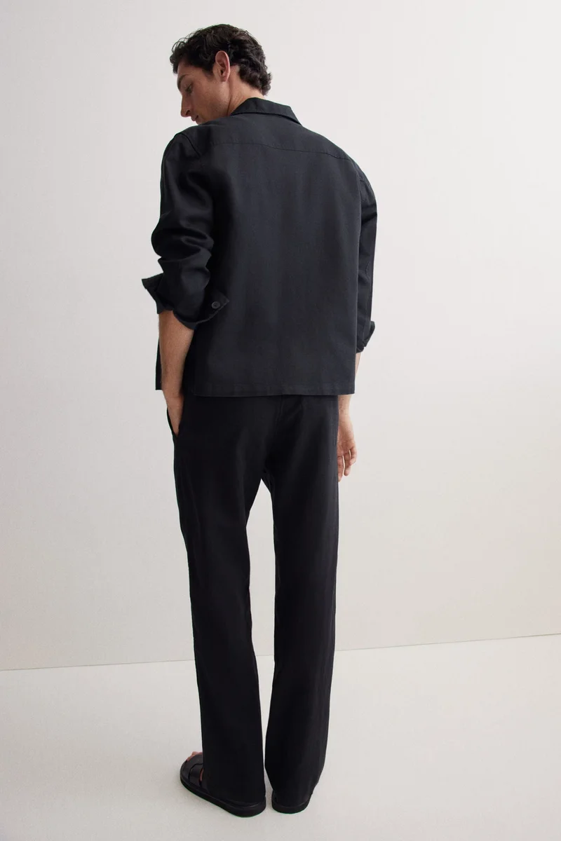 H&M Regular Fit Linen-blend trousers
