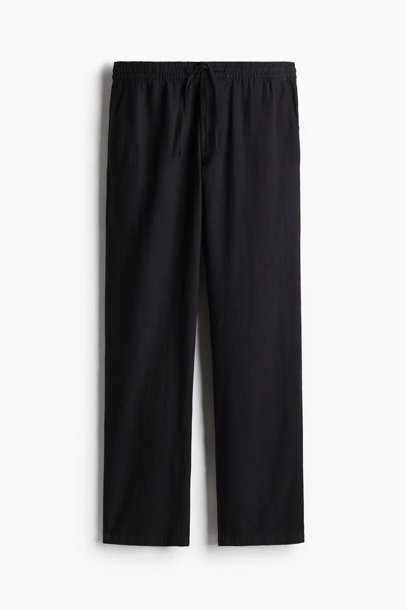 H&M Regular Fit Linen-blend trousers