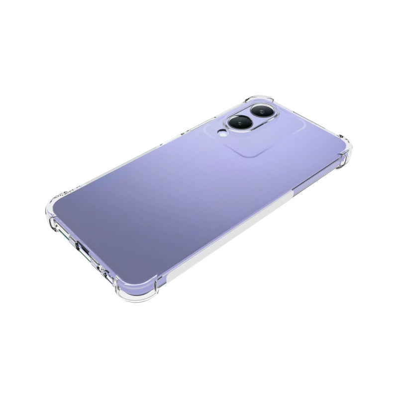 HuHa Case Cover For vivo Y17s 4G Shockproof Non-slip Thickening TPU Phone Case(Transparent) - Image 5