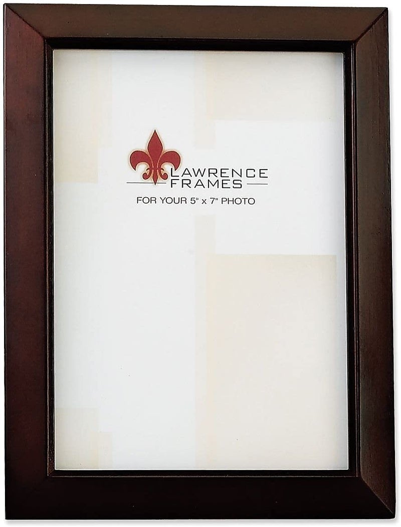 Lawrence Frames Estero Collection Walnut Wood 5 by 7 Picture Frame Esspresso Brown