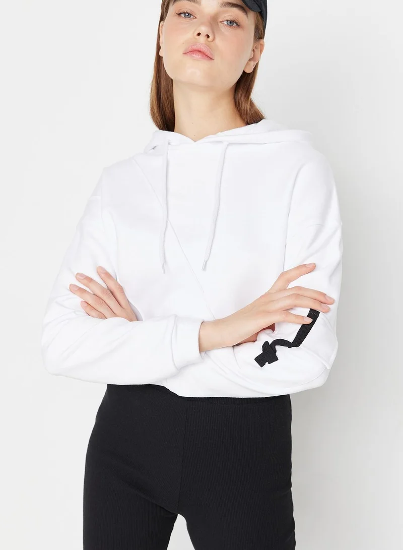 trendyol Knitted Crop Hoodie