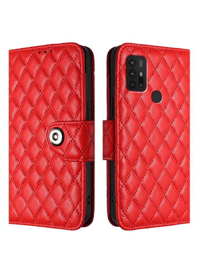 اس-توب جراب لهاتف Motorola Moto G30 / G10 / G20 جراب هاتف جلدي قلاب بملمس معيني مع حبل - Image 2