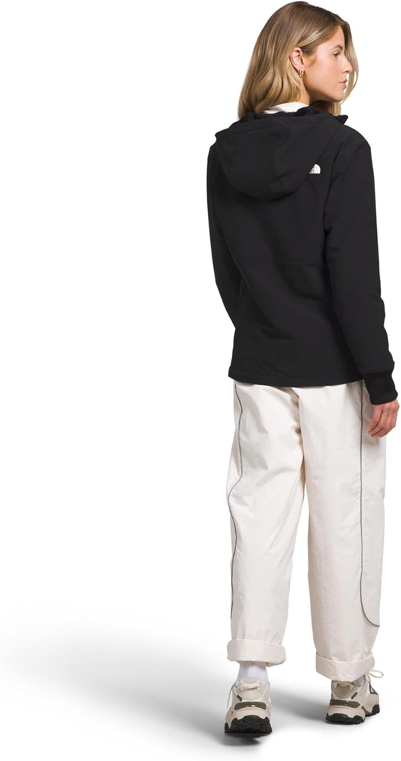 The North Face Women's Shelbe Raschel Fleece Hooded Jacket - Wind & Water Resistant, Fleece Lining, TNF Black-NPF, Large - Image 3