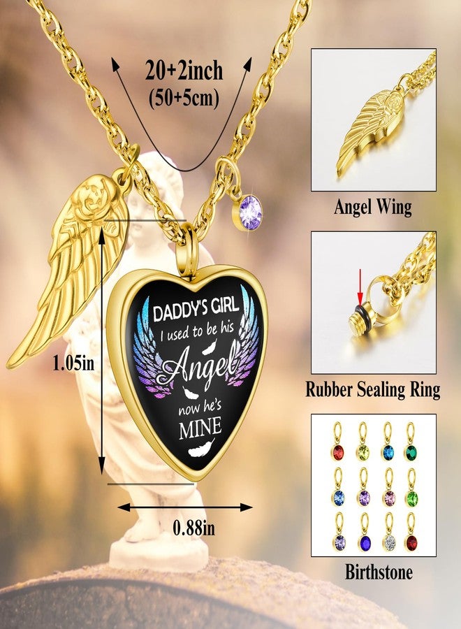 Dletay Heart Urn Necklace for Ashes Birthstones Cremation Jewelry for Ashes Stainless Steel Ash Necklace Memorial Ash Holder - Image 3