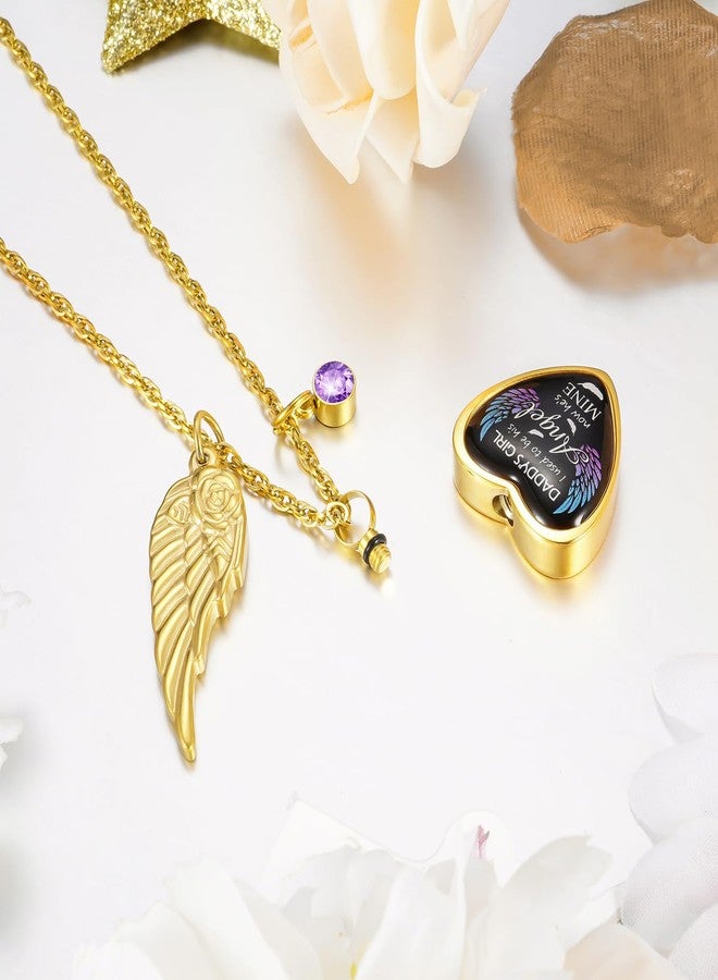Dletay Heart Urn Necklace for Ashes Birthstones Cremation Jewelry for Ashes Stainless Steel Ash Necklace Memorial Ash Holder - Image 2
