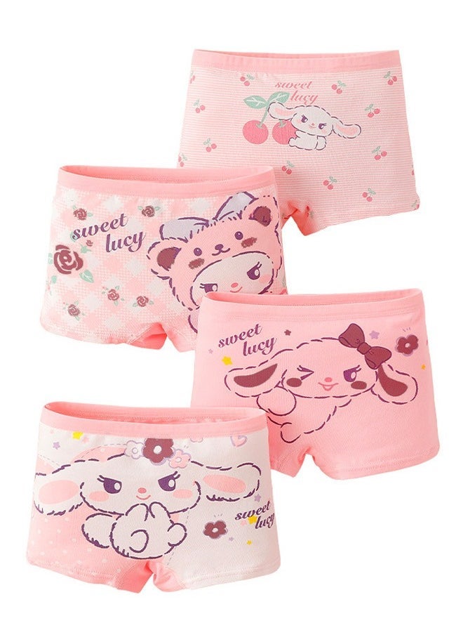ZVEV 4 PCS Cartoon Kids Brief Underwear with Comfort Soft Waistband for Girlsï¼Breathable and Soft Underpants with High Elastic Waistband Soft Little Girl Pants - Image 1