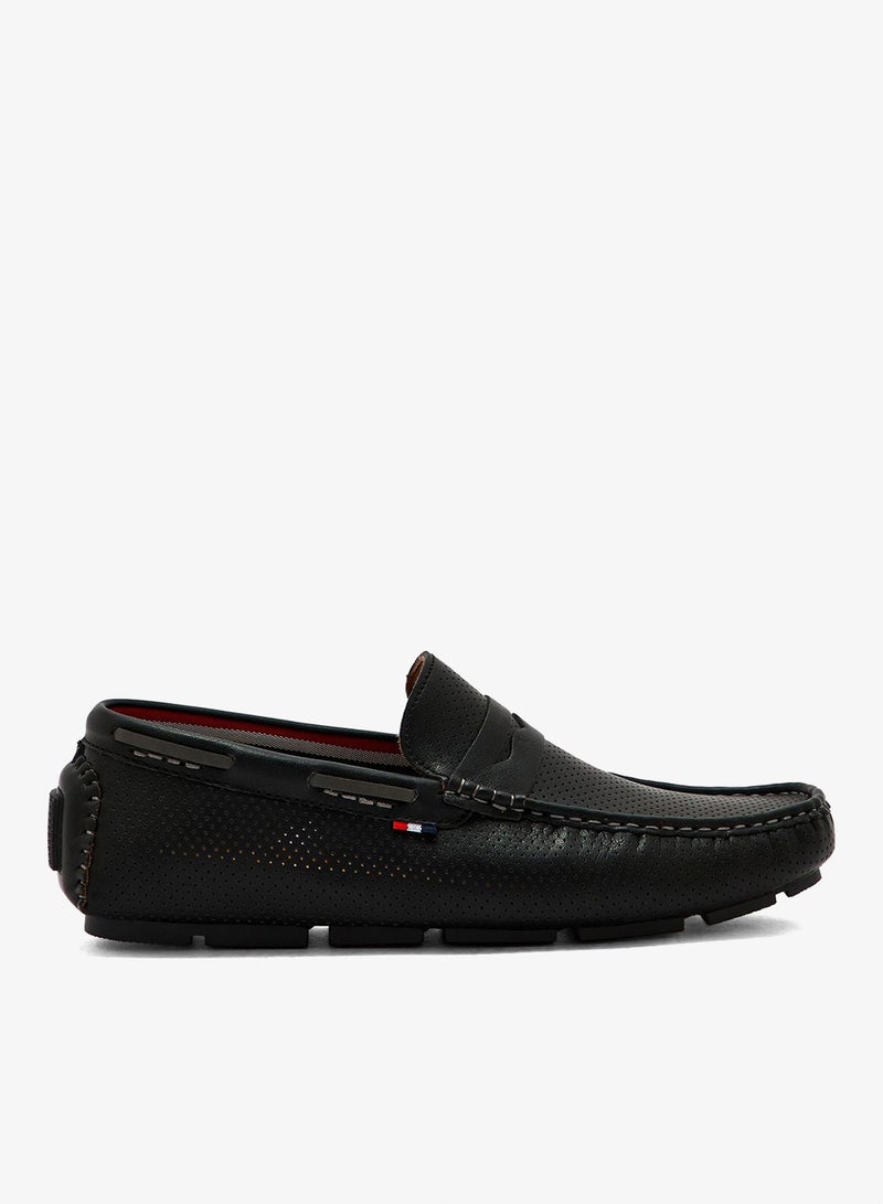 Robert Wood Casual Perforated Driving Penny Loafers - Image 1