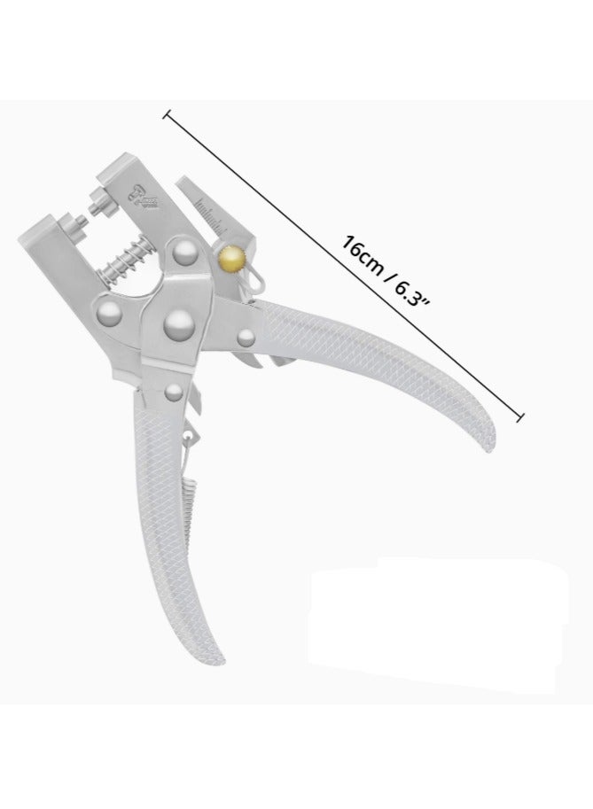 Eyelets Pliers, For punching and pressing  Eyelets (1X2) with 100 Eyelets golden colour , size 4 mm, punches up to 25 sheets of 80 g, 28 sheets of 70 g, - Image 2