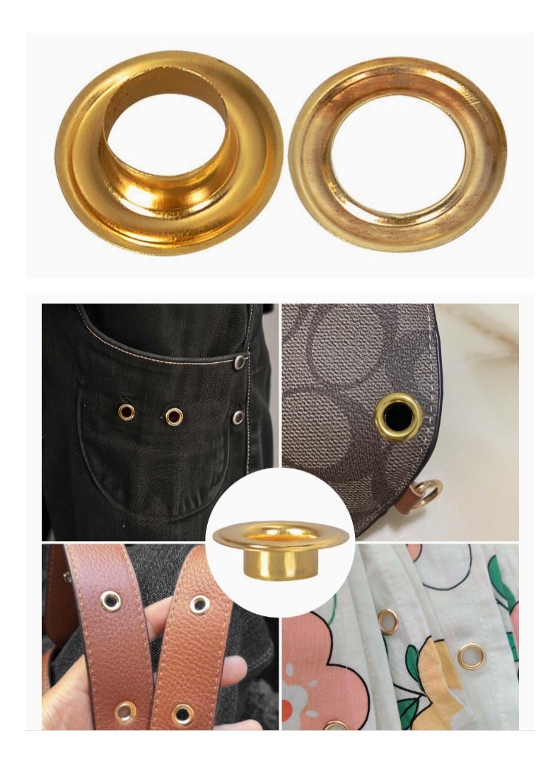 Eyelets Pliers, For punching and pressing  Eyelets (1X2) with 100 Eyelets golden colour , size 4 mm, punches up to 25 sheets of 80 g, 28 sheets of 70 g, - Image 5