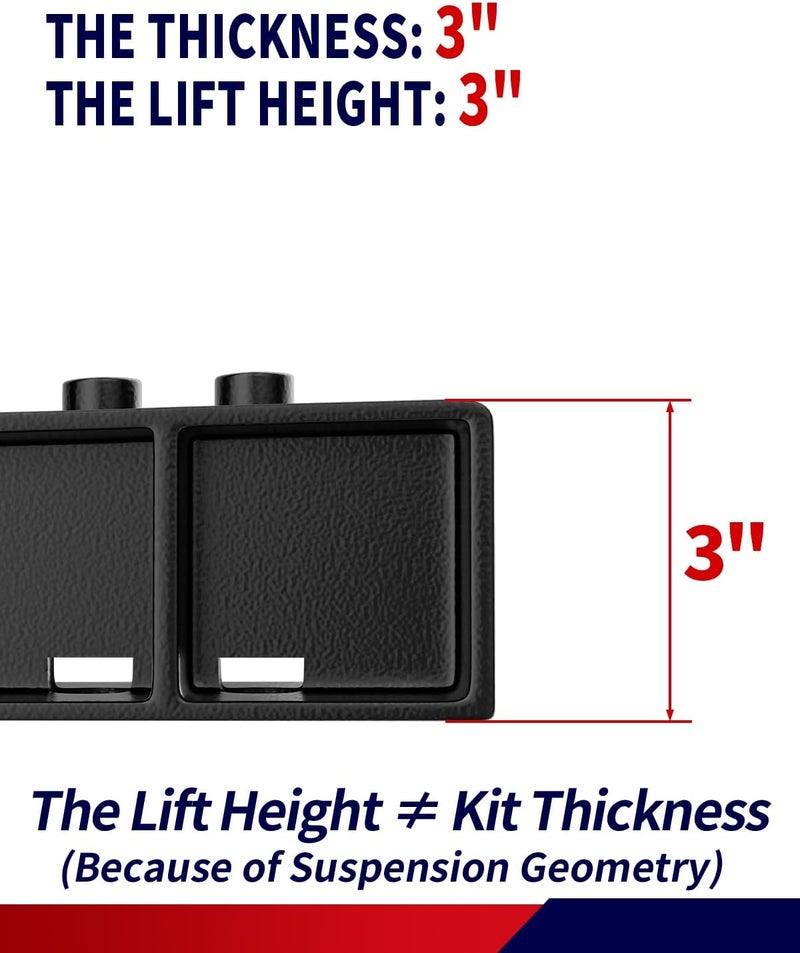 FLYCLE 3" Rear Leveling Lift Blocks for F150 - Compatible with 2004-2022 F150 2WD & 4WD - Image 2