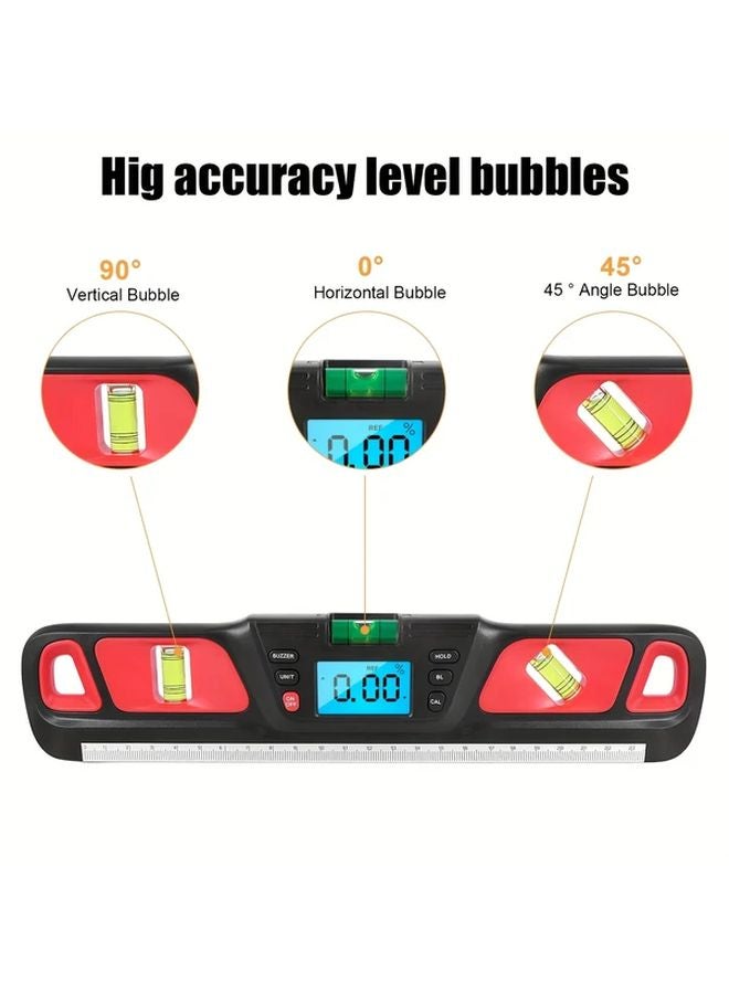 Blue Digital Spirit Level Inclinometer 360 Degree Angle Finder Bubble Protractor - Image 5