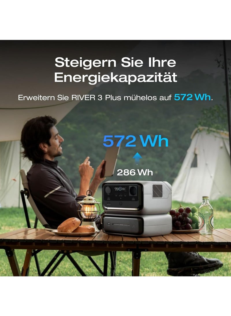 ECOFLOW EcoFlow RIVER 3 Max (RIVER 3 Plus&EB300) Portable Power Station – 572Wh LFP Battery, 1200W Output, <10 ms UPS, Wireless Connection, Solar Generator for Camping & RV  - Image 5