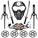 Sepco Ninja Toy Weapons Set with Backpack Case Swords Katana Throwing Discs Mask for Kids Role Play Costume Accessories - Image 4