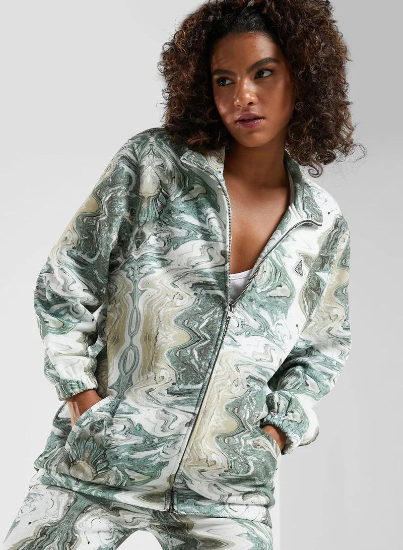 HUF Swirl Oversized Fleece Jacket