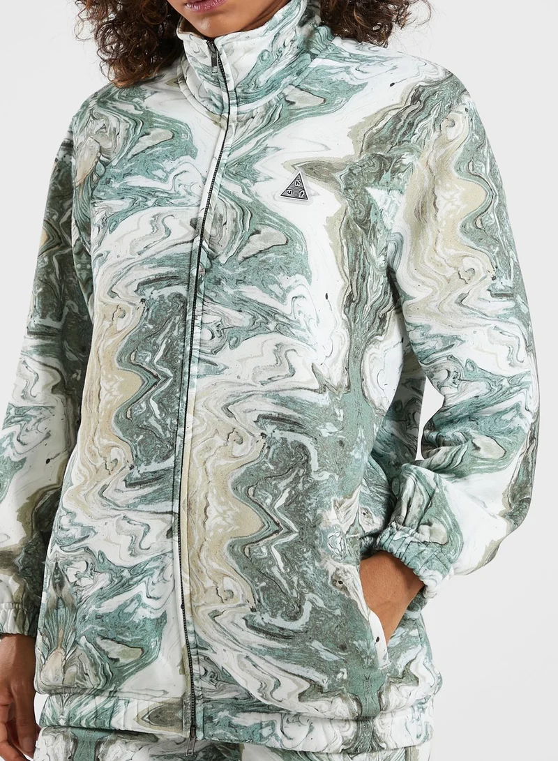 HUF Swirl Oversized Fleece Jacket
