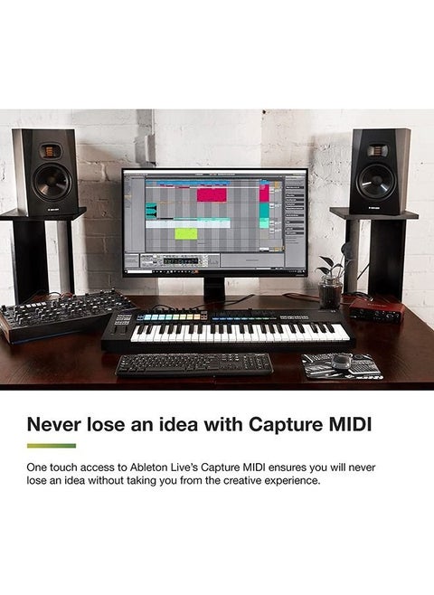Novation Launchkey 49 [MK3] MIDI Keyboard Controller — Seamless Ableton Live Integration. Chord Mode, Scale Mode, and Arpeggiator. All the software you need for Music Production.