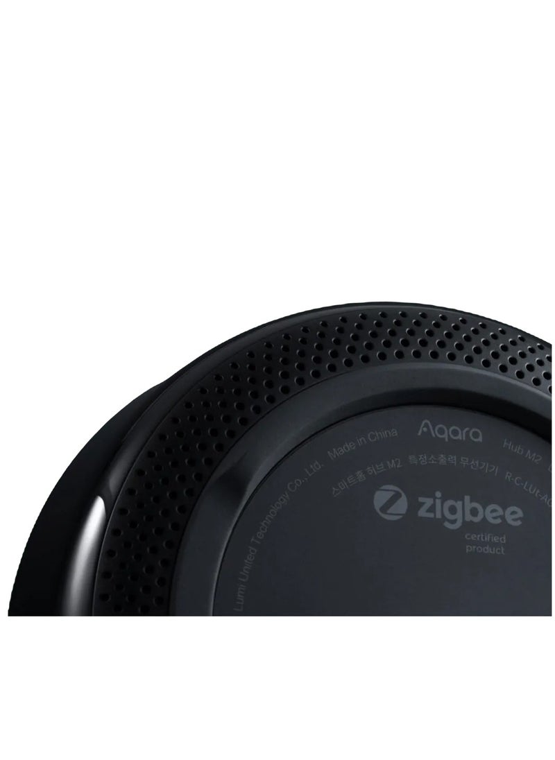 Aqara - Hub M2 Smart Home Center,Zigbee 3.0 Support,Up to 128 Devices,360° Infared Control,Ethernet RJ45 Port,Built In Speaker,USB Power All Round Compatibility,Black HM2-G01 - Image 1