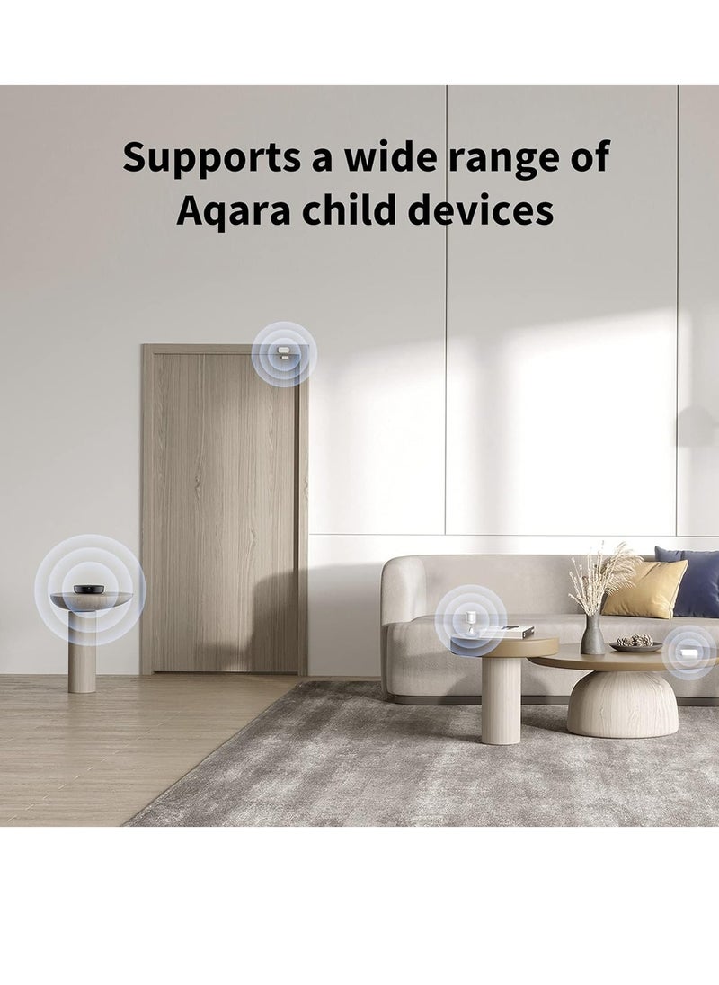 Aqara - Hub M2 Smart Home Center,Zigbee 3.0 Support,Up to 128 Devices,360° Infared Control,Ethernet RJ45 Port,Built In Speaker,USB Power All Round Compatibility,Black HM2-G01 - Image 1