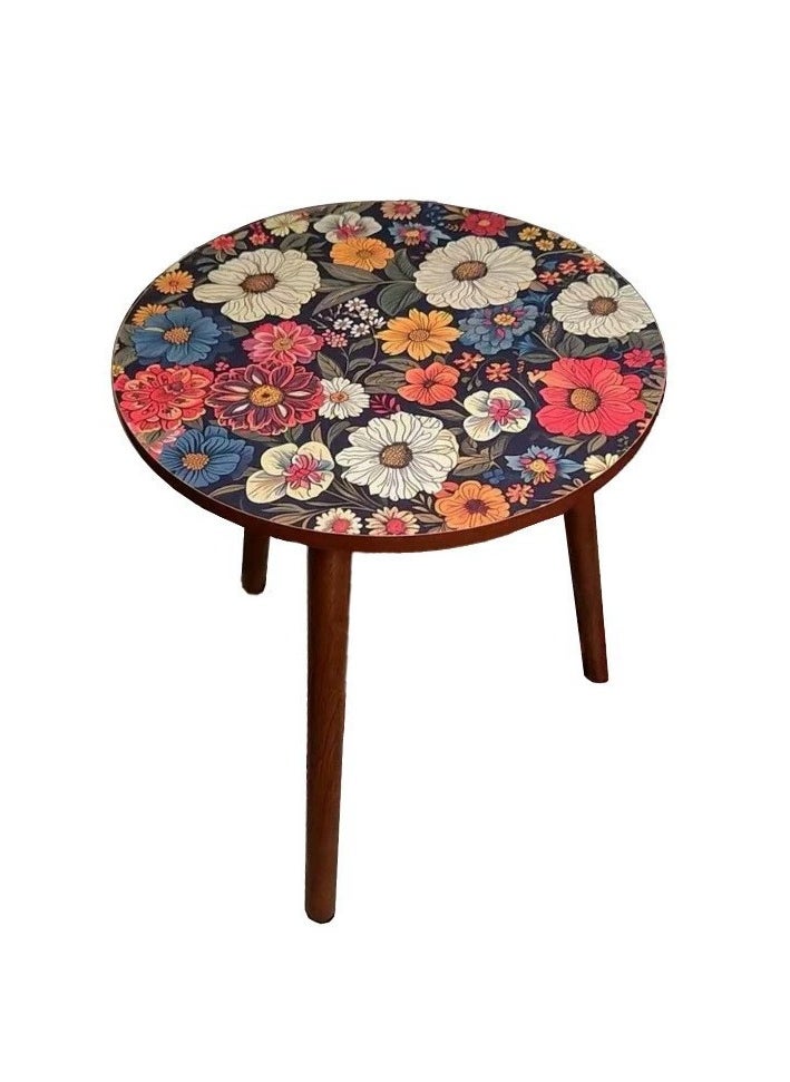 Y&D - Mandola Side Table Coffee Table Sofa Side Cabinet Nordic Pattern Bedroom Small Round Table Living Room Corner Table - Image 1