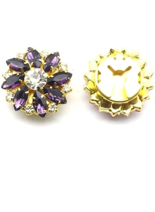 Rhinestone on Covers, on Covers for Women Blouses, Detachable Shirt on Clips ons Jewelry, Crystal Fancy ons for Clothing Decorative ons for Crafting, DIY (12PCS) Z1  - Image 1