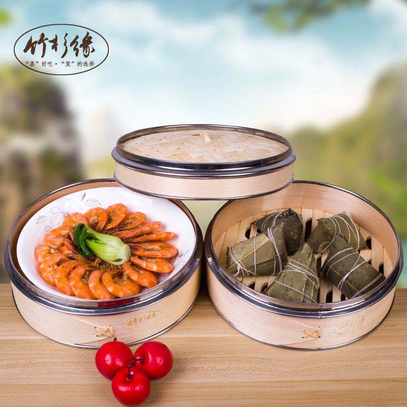 Stainless Steel Edge Steamer Commercial Household Steamed Xiaolongbao Bamboo And Wood Steamer Steamed Dumpling Steamed Bamboo And Wood Cage - Image 4
