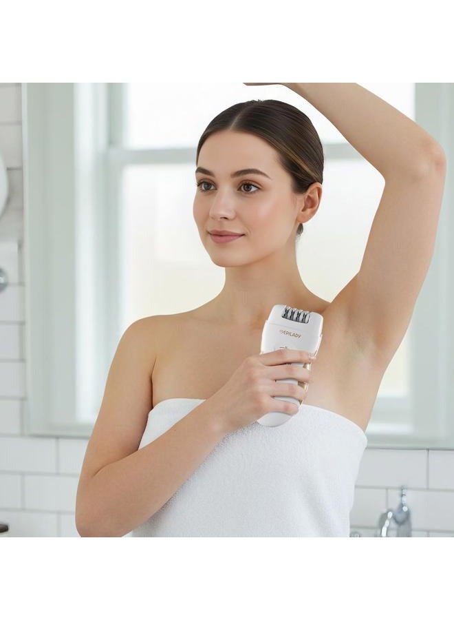 Epilady Hair Removal Electric Epilator - L5 Rechargeable Epilator for Women & Men (White/Golden) - Image 2