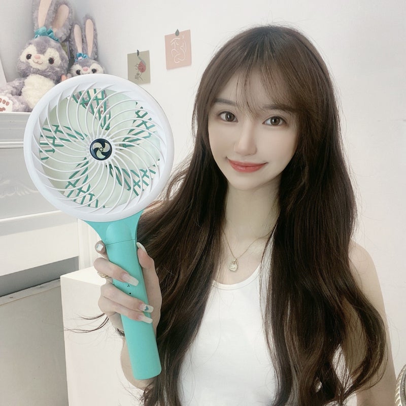 Handheld Small Fan Usb Mini Creative Fan Popular Double-Blade Fan Douyin Same Usb Desktop Air Cooler - Image 3