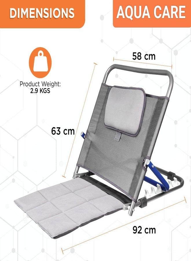 AQUACARE Hospital Back Rest for Bed - Adjustable Back Support for Patients, Post Surgery & Paralysis Care - Padded Cushion, Universal Fit - Image 2