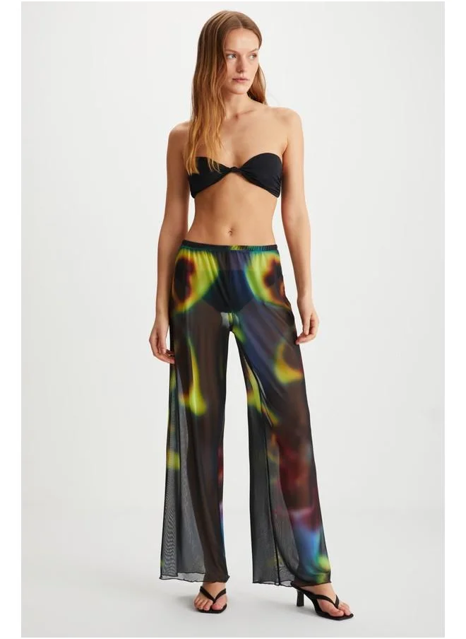 GRIMELANGE Grimelange Arista Women's Summer Tulle Blue - Yellow Pants