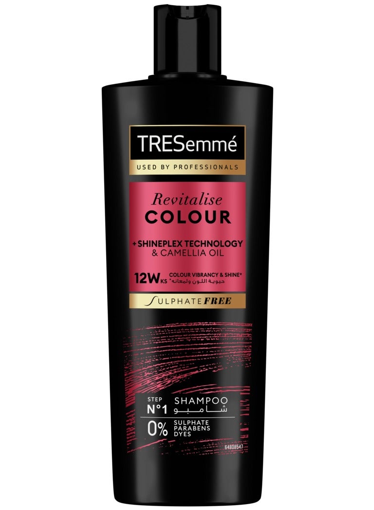 Tresemme Pro Color Shineplex Shampoo with Shineplex Technology™ & Camellia Oil for up to 12 Weeks of Color Vibrancy & Shine, Free from Sulphates, Parabens & Dyes - Image 1