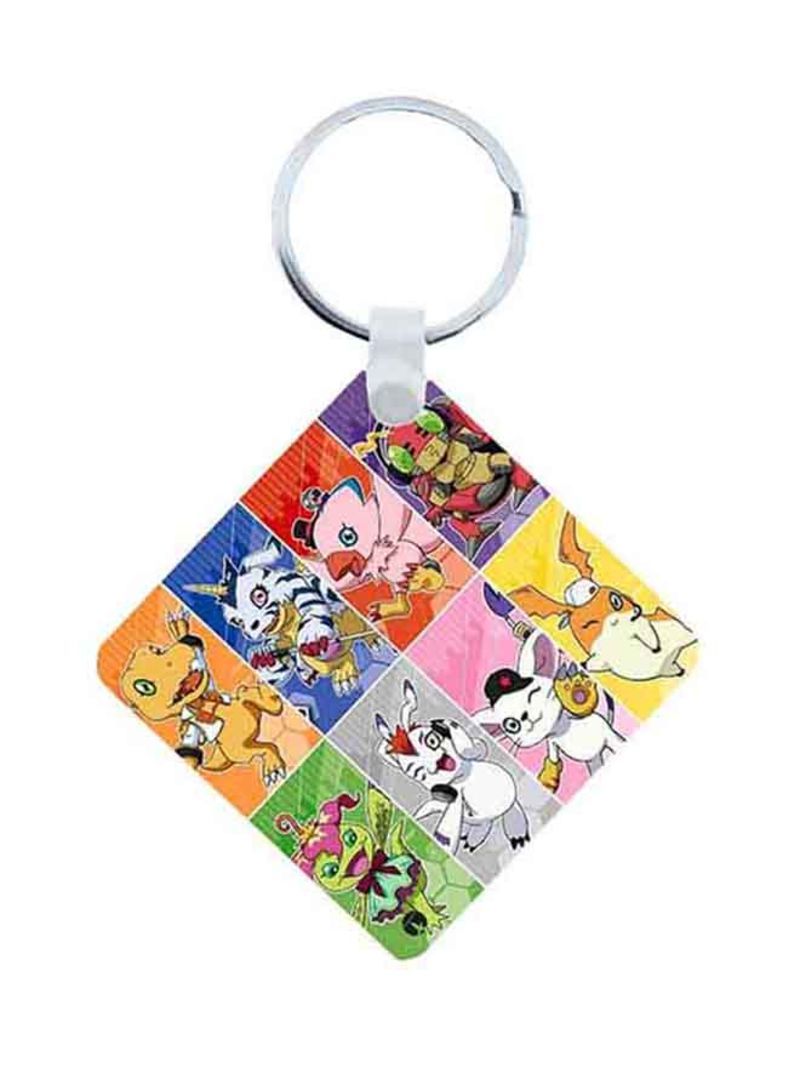 Digimon Anime Wooden Keychain