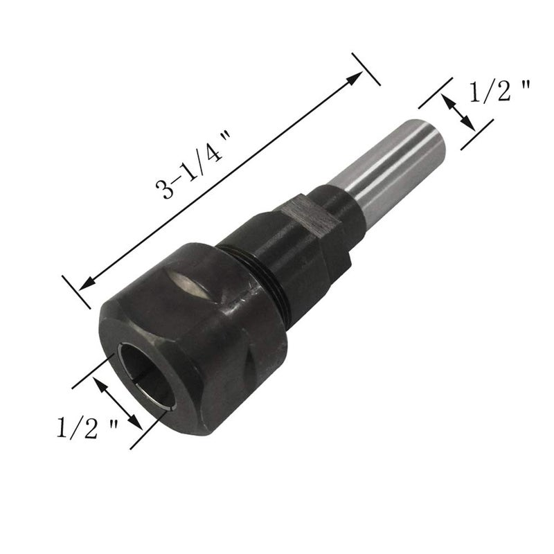 Wolfride 1/2-Inch Shank Router Bit Collet Extension, Adapter for 1/2-inch Shank Bits - Image 2