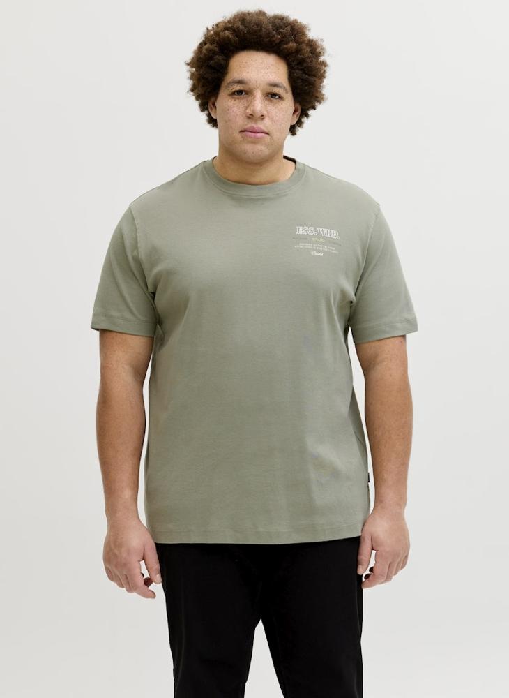 JACK & JONES Plus Size Logo Crew Neck T-Shirt - Image 1