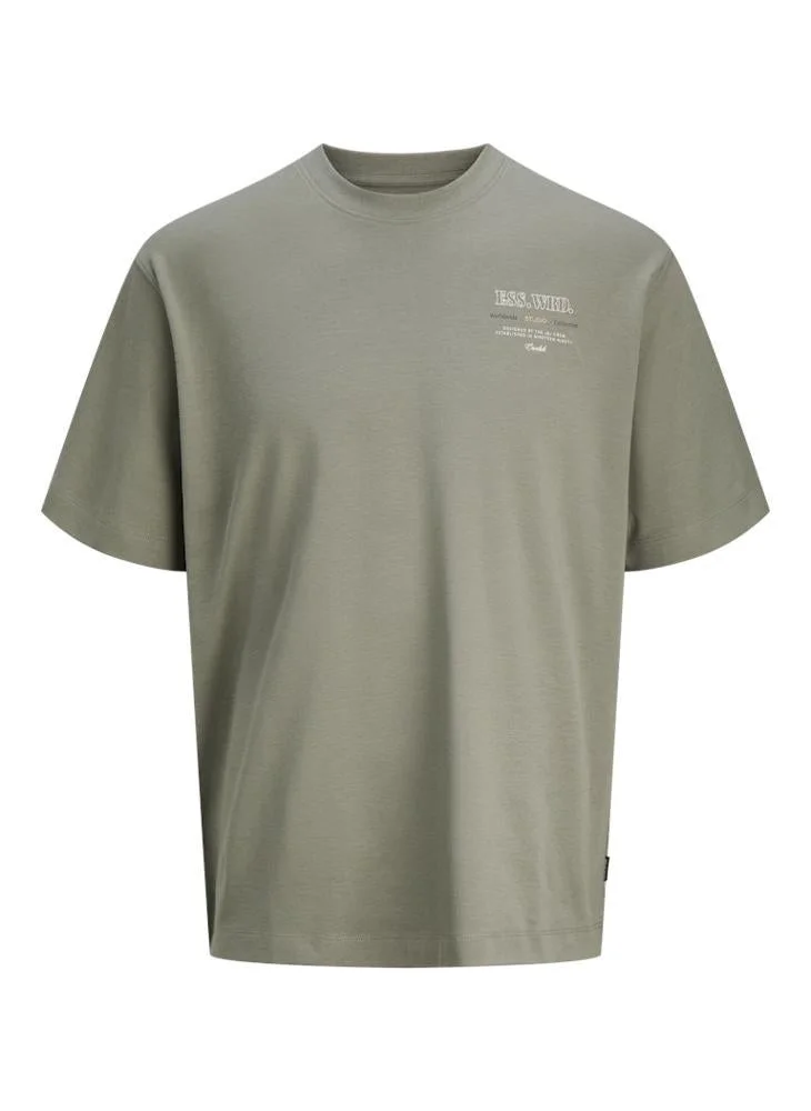 JACK & JONES  Plus Size Logo Crew Neck T-Shirt for Men | Best Price UAE