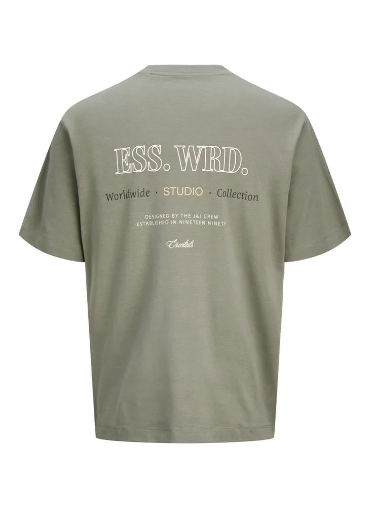JACK & JONES  Plus Size Logo Crew Neck T-Shirt for Men | Best Price UAE