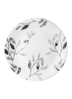 Corelle 12-Piece Corelle Vitrelle Misty Leaves Chip And Break Resistant Dinner Set Grey/White Glass  - Image 5