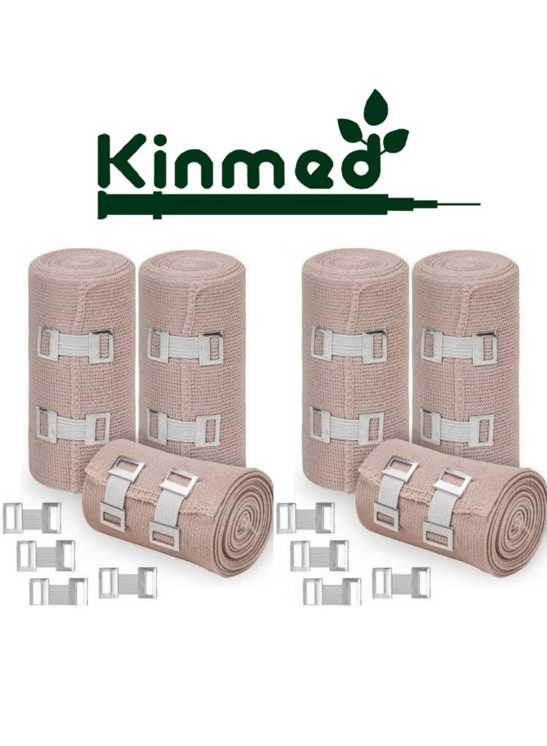 Kinmed Pack Of 6 kinmed elastic bandage with clips 7.5cm * 4.5 cm - Image 1