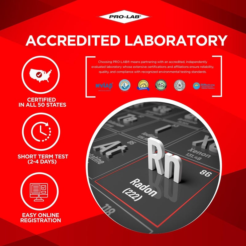 PROLAB PRO-LAB Short-Term Radon Test Kit - EPA Approved with 2 Detectors for Home Safety - Image 5