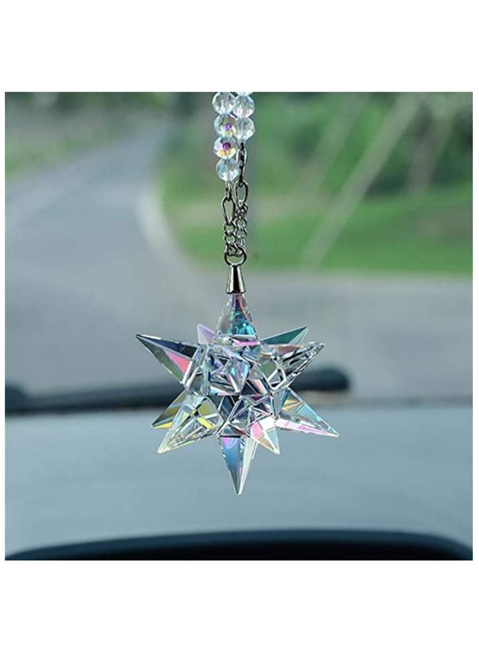 MIRFA Car Rear View Mirror Crystal Meteor Charms Pendant Hanging Ornament - Image 2