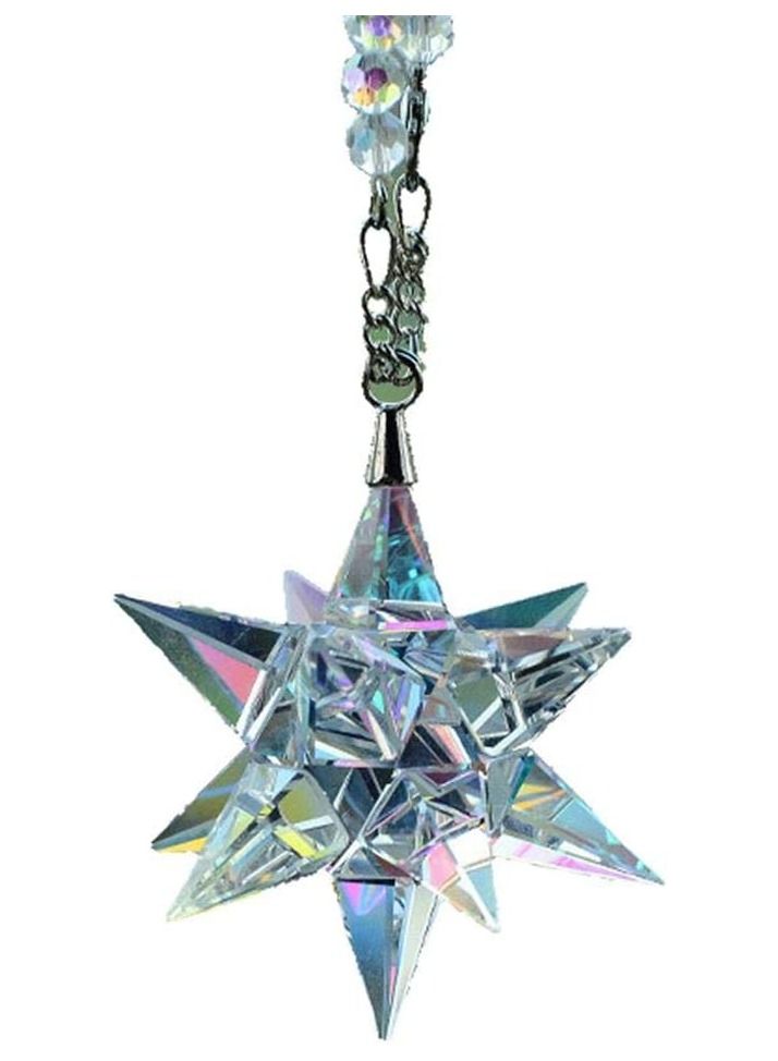 MIRFA Car Rear View Mirror Crystal Meteor Charms Pendant Hanging Ornament - Image 1